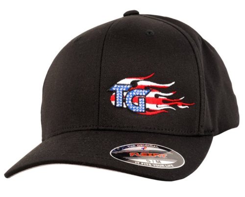 Trail-Gear Stars and Stripes Flexfit Hat Black Small/Medium Trail Gear