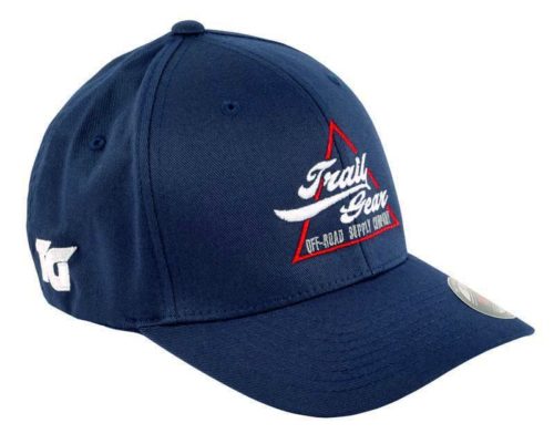 Trail-Gear Triangle Script Flexfit Hat Navy Trail Gear